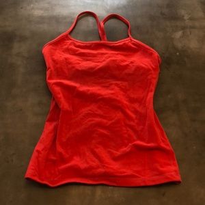 Lululemon orangey red top